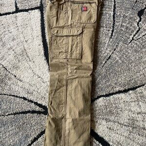 Wrangler Riggs Men's Brown Cargo Work Pants 33x32 Like New